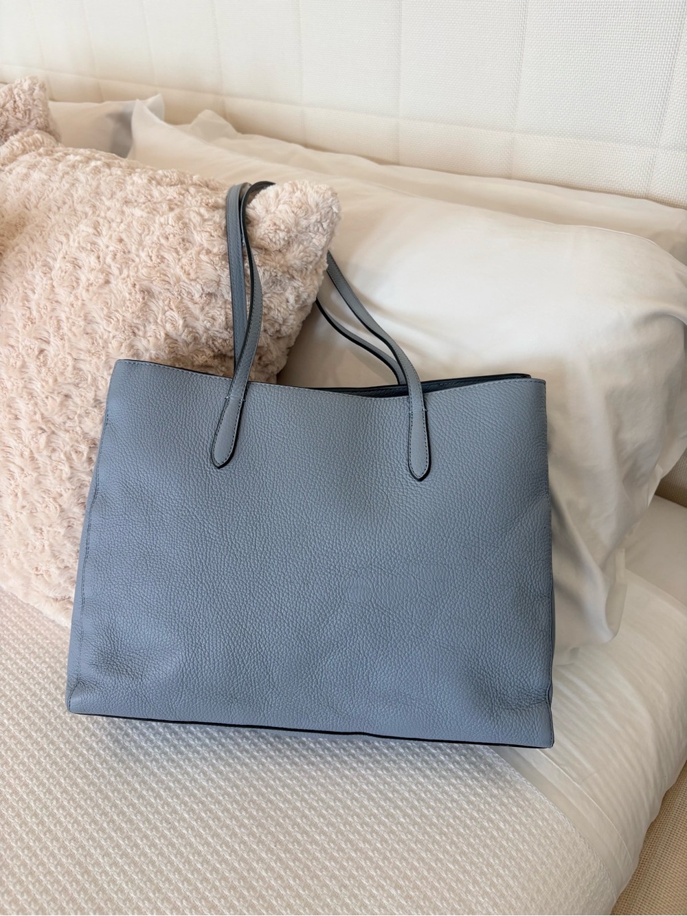 Banana Republic Light Blue Classic Leather Tote Bag